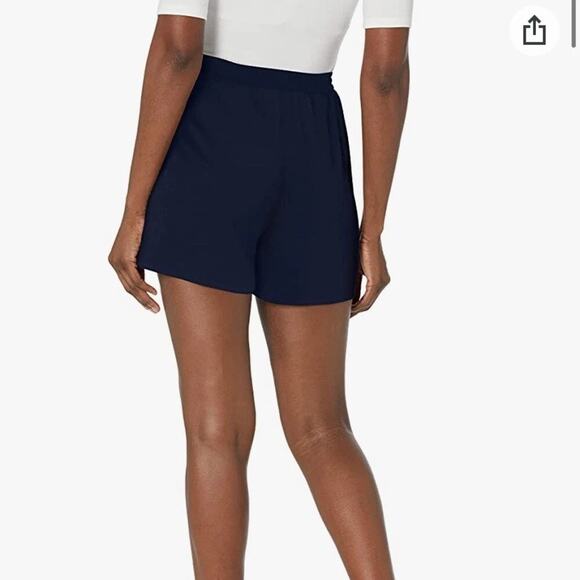 J Crew High Rise Dressy Pull On Tassel Drawstring Waist Tie Short XXS Navy Blue - Picture 5 of 15